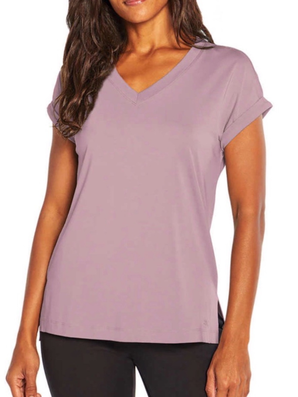 Banana Republic Mauve Soft Jersey V Neck Top